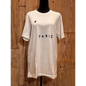 C.PARIS 'NO ACCENT NO CELINE' T-SHIRT MEDIUM WHITE NWOT